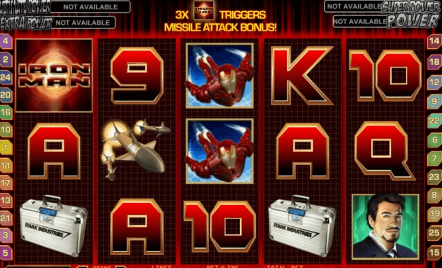 Gameplay of Iron Man slot